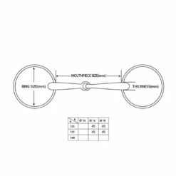 Equiline Lorenzini Titanium Chelternham Snaffle Gag Bit With French Link