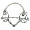 Partrade Metalab Single Joint Twisted Combination Bit With Rope Noseband Horse Bits