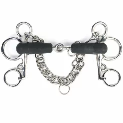 Shires Equestrian Products Horse Bits Shires Tom Thumb Rubber Jointed Pelham Bit