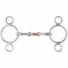 Shires Equestrian Products Shires Two Ring Copper Lozenge Gag Bit Horse Bits