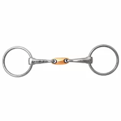 Weatherbeeta Horse Bits JP Korsteel Stainless Steel Copper Oval Link Loose Ring Snaffle Bit