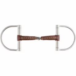 Partrade Metalab Leather Pinchless Big Dee Snaffle Bit