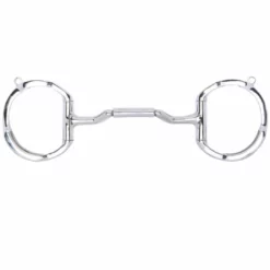 Toklat Originals Horse Bits Toklat Myler Eggbutt With Hooks With Stainless Steel Forward Tilt Ported Barrel Snaffle MB 36