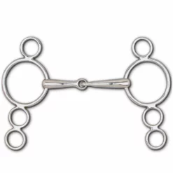 Toklat Originals Horse Bits Toklat Snaffle 4-Ring Continental Gag- 6 1/2" Cheek
