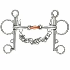 Shires Equestrian Products Horse Bits Shires Double Jointed Copper Lozenge Pelham Bit
