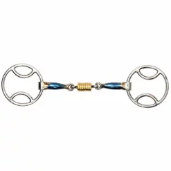Shires Equestrian Products Shires Blue Sweet Iron Bevel With Roller Link Bit