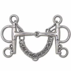 Toklat Originals Toklat Stainless Steel Snaffle Eggbutt Pelham - 4 3/4" Cheek Horse Bits