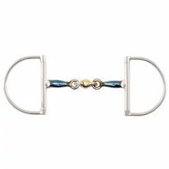 Shires Equestrian Products Shires Blue Alloy Hunter Dee With Lozenge Horse Bits