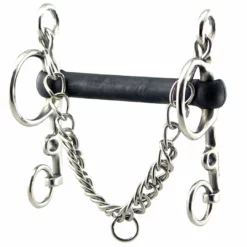 Intrepid Coronet Flexible Rubber Mullen Mouth Pelham Bit Horse Bits