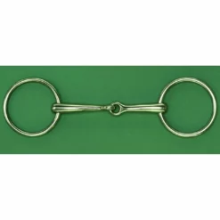 English Riding Supply AlBaCon German Silver 14MM Solid Mouth Bradoon With 65mm Rings Horse Bits