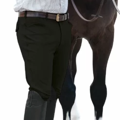 English Riding Supply Ovation EuroWeave Front Zip 4-Pocket Knee Patch Men's Breeches