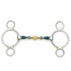 English Riding Supply Centaur Blue Steel 2-Ring Gag Bit With Loose Brass Roller Disks Horse Bits