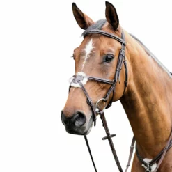 English Bridles Prestige 3E080 Leather Bridle With Figure 8 Noseband