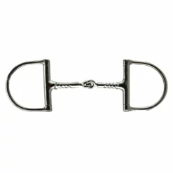 Intrepid Pinchless Corkscrew Large Dee Ring Snaffle Bit Horse Bits