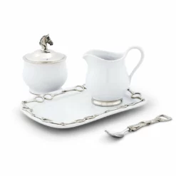 Equestrian Decor Arthur Court Sugar & Creamer Set