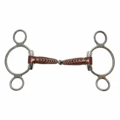 Partrade Metalab Leather Continental Gag Pinchless Bit
