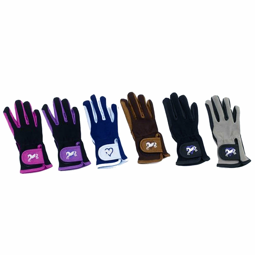 Hot Sale 🧨 English Riding Supply Ovation Child's Hearts & Horses Gloves Equestrian Accessories ⌛ 3 English Riding Supply Ovation Child's Hearts & Horses Gloves Equestrian Accessories