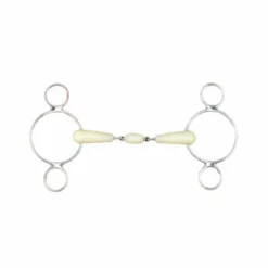 English Riding Supply Horse Bits Happy Mouth 2-Ring Double Jointed Gag Bit