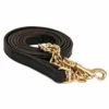 Perri's Leather Lead With Brass Plated Chain Halters & Leads