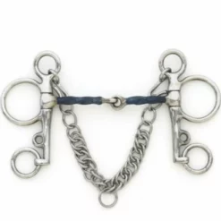 English Riding Supply Horse Bits Centaur Blue Steel Slow Twist Tom Thumb Pelham Bit
