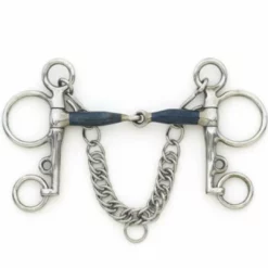 English Riding Supply Horse Bits Centaur Blue Steel Jointed Tom Thumb Pelham Bit