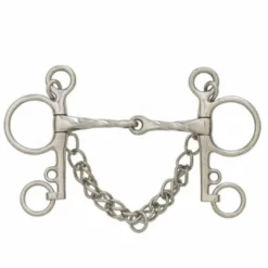 English Riding Supply Centaur Stainless Steel Slow Twist Jointed Mouth Pelham Bit