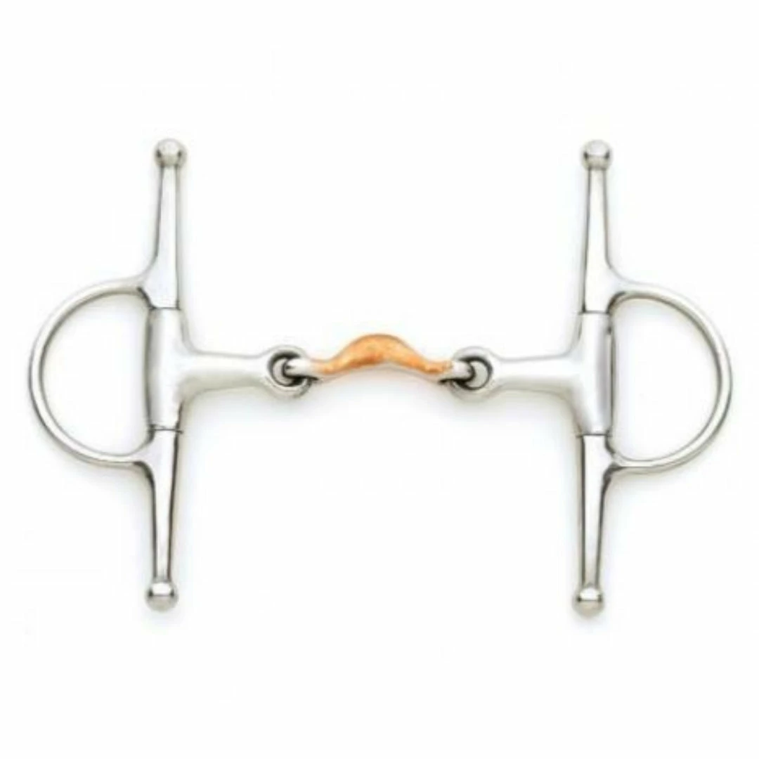 Buy 👍 English Riding Supply Centaur Copper Overlay Quarter Moon Full Cheek Snaffle Bit ❤️ 3 English Riding Supply Centaur Copper Overlay Quarter Moon Full Cheek Snaffle Bit