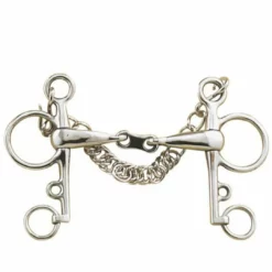 English Riding Supply Centaur French Mouth Pelham Bit With Chain Horse Bits