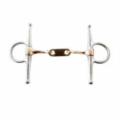 Weatherbeeta Korsteel Stainless Steel Twisted Copper Mouth Dr Bristol Full Cheek Snaffle Bit