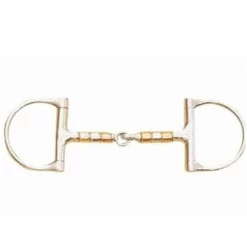 English Riding Supply Centaur Stainless Steel Roller Mouth D-Ring Bit Horse Bits