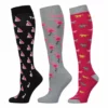 Cheapest 🎁 JPC Equestrian TuffRider Ladies Flamingo/Boat/Horse Knee Hi 🧦 Socks 🔥 2 JPC Equestrian TuffRider Ladies Flamingo/Boat/Horse Knee Hi Socks
