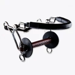 Equine Industries Trust Leather Hackamore Combination Short Horse Bits