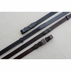 Black Oak By KL Select Pebble Grip Reins With Stops