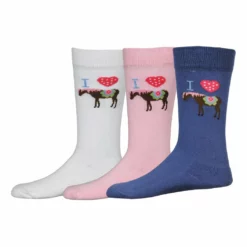 JPC Equestrian TuffRider I Heart Pony Socks